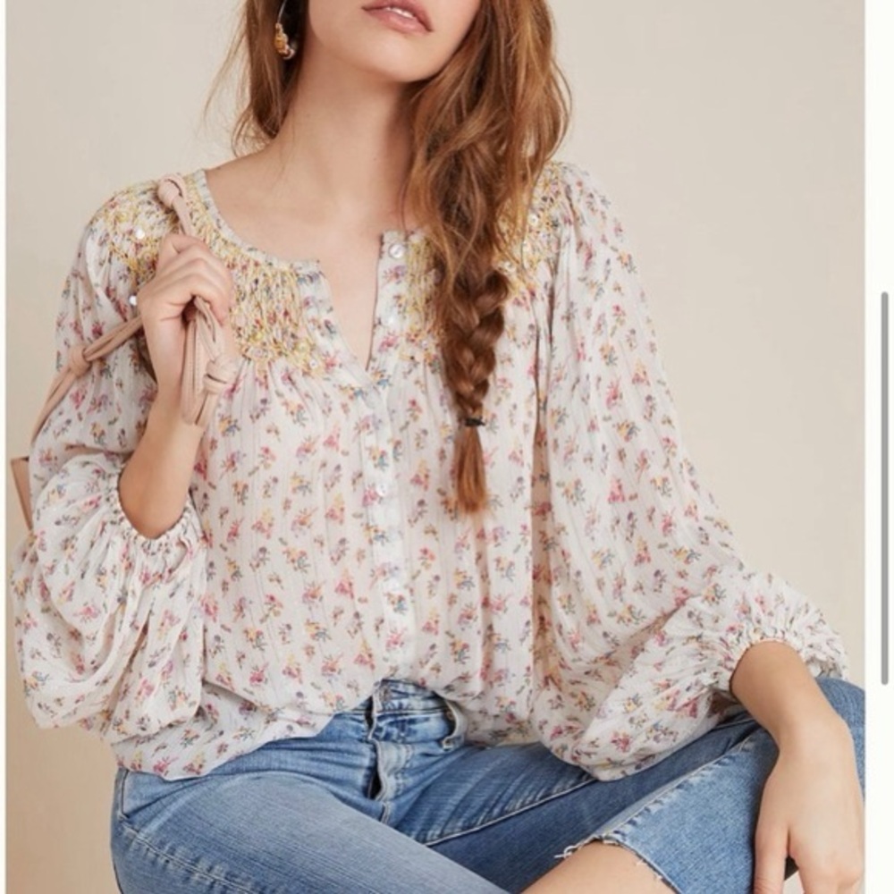 Anthropologie by Verb Gia Shimmer buttondown  blouse